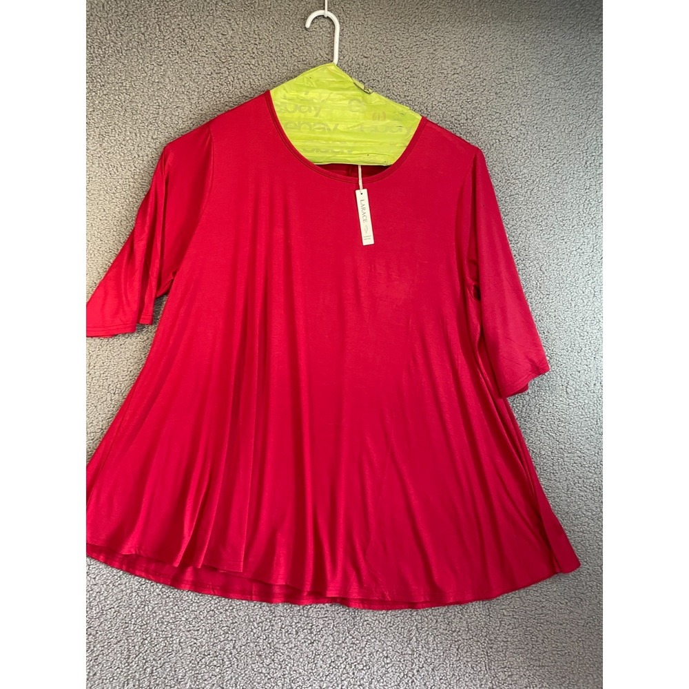 LARACE Women's A-Tunics Long Sleeve‎ Tops Crew Neck Shirt Purple 3X
